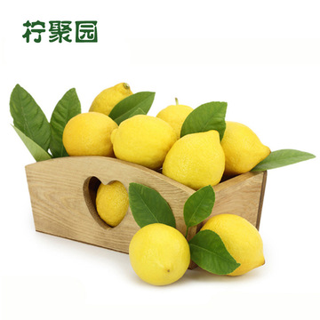 [柠聚园]安岳新鲜黄柠檬4斤装约12-18粒中果多汁水果