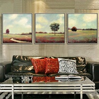 现代家居油画挂画 客厅沙发背景有框装饰画现代卧室配画风景油画