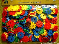 包邮幼儿园桌面玩具 儿童塑料雪花片 数字字母穿线串线 拼插积木