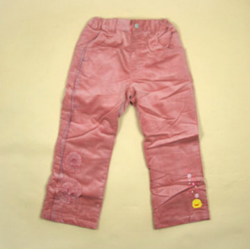 黄色小鸭 piyopiyo 084505 双色条绒裤 宝宝裤子 保暖
