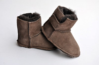 澳洲羊毛一体魔术贴婴儿学步雪地靴 软底娃娃走路鞋 保暖幼儿靴子