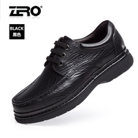 ZERO零度名牌真皮正装系带圆头商务休闲头层牛皮质高档皮鞋男鞋子