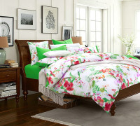 纯棉四件套美式简约风格全棉春夏大版花型床上用品1.8m特价包邮