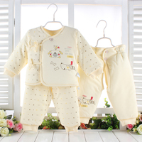 新生儿宝宝棉衣套装棉服合服绑带棉衣三件套开裆婴儿棉袄婴幼儿