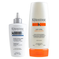 Kerastase/卡诗 洗护套装干性头屑洗发水200ml+蛋白护发露200ml