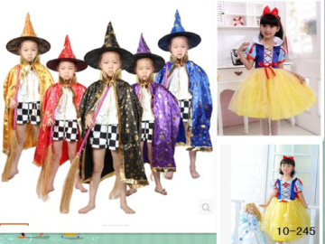 万圣节儿童服装男童五星披风化妆舞会cosplay小女巫婆服饰演出服