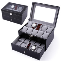 高档20位手表箱手表盒双层手表收纳展示箱大号手表收纳盒子包邮盒