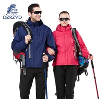 两件套羽绒内胆冲锋衣男女保暖防风防水户外服加肥大码透气滑雪服