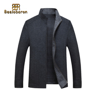 百若巴诺2015男士冬季夹克衫  羊毛羊绒夹克  时尚休闲保暖夹克