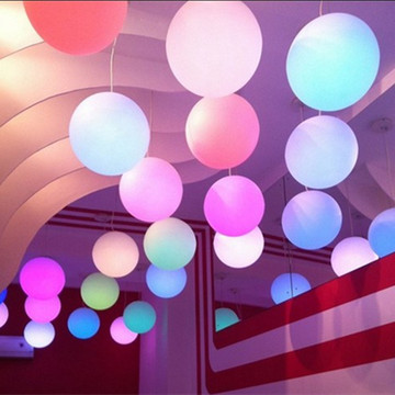 LEDball球形吊灯客厅天花板酒吧装饰吸顶灯遥控变色可调光发光球