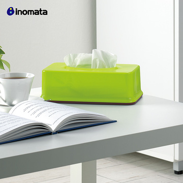 日本进口inomata 创意简约纸巾盒  餐巾纸收纳盒 家庭车用抽纸盒