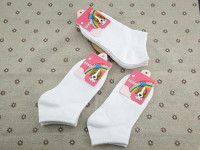 童袜儿童白色袜子男童女童纯棉全棉短袜学校专用学生船袜