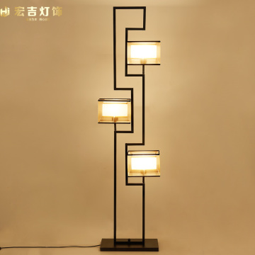 宏吉新中式落地灯 复古个性创意新款卧室大堂样板间酒店工程灯具