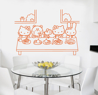 hello kitty猫吃饭墙贴纸 公主房卧室幼儿园 母婴用品店装饰贴画