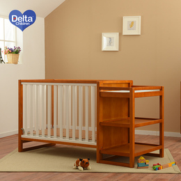 Delta/美国达儿泰 多功能实木可变形婴儿床童床宝宝睡床 带护栏