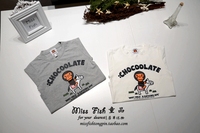 男女童短袖T恤合作款宝宝圆领套头大嘴猴巧克力夏季新款两件包邮