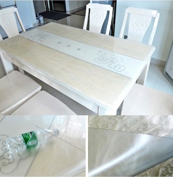 定制80*140水晶板桌面桌布软质玻璃防水油餐台书桌茶几胶垫PVC