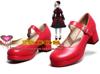 《K》 K 栉名安娜cosplay鞋 Anna 櫛名cos鞋万用红色萝莉Lolita鞋