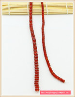 DIY手工饰品配件 天然红玛瑙隔珠盘珠串珠散珠子 算盘扁珠 批发