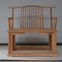 老榆木实木仿古 主人椅茶椅现代新中式禅椅老榆木免漆打坐椅茶室