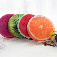 毛绒玩具创意可爱水果抱枕靠垫西瓜坐垫办公室午睡枕沙发床头靠枕