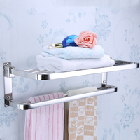 304不锈钢毛巾架可折叠活动浴巾架浴巾杆浴室挂件置物架包邮