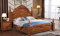 星秀阁家居 卧室家具 高档橡木床 欧式实木双人床 1.8米床