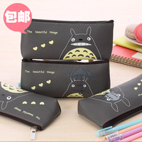 一件包邮 新款宫崎骏龙猫笔袋 卡通可爱pu皮防水文具袋