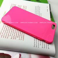 纯色限量粉荧光粉浅粉玫红 苹果7 iphone6 plus手机壳8硅胶套软5s
