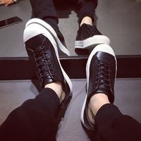 2016春季韩版男士皮鞋英伦厚底乐福鞋潮流网红板鞋男鞋发型师