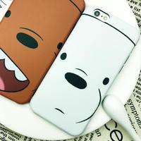 iphone6卡通熊大脸保护壳苹果7手机套可爱情侣软胶壳