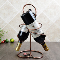 欧式两只装加粗简约红酒架现代精品葡萄酒瓶架创意时尚铁艺摆件架