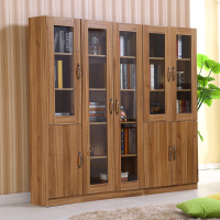 书柜简约现代储物柜自由组合书柜简易书架带玻璃门特价小柜子