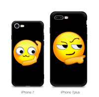 创意滑稽表情iphone7 手机壳苹果6splus/5se黑壳搞笑硅胶情侣软套