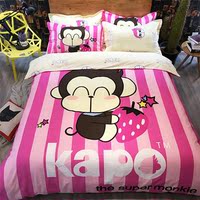 正品时尚潮牌全棉KAPO猴卡通儿童纯棉四件套1.5/1.8m米床单上用品