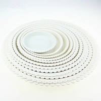 圆形塑料加厚白色大花托托盘盆垫花盆接水盘9-32cm底径盆通用