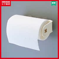 日本进口正品 SANADA厨房吸壁式纸巾架吸盘卷纸架塑料宽幅厨纸架
