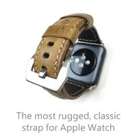 复古款Apple watch真皮表带 油蜡皮 牛皮表带 复古42MM智能手表带