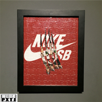 NikeSB 恶搞猫爪个性潮流拼图 带相框挂墙摆台相片墙潮人必备潮品