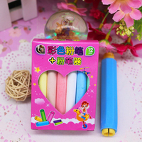 无尘彩色粉笔 粉笔夹套装  儿童环保6色12支粉笔 粉笔夹一支 包邮