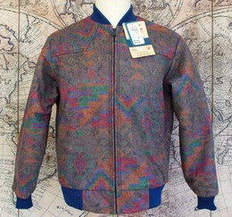 80年代美产 印第安风格 vintage/古着 羊毛棒球夹克/外套