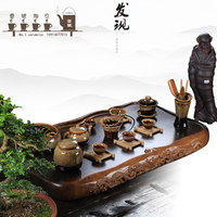黑檀木茶盘整块实木功夫茶具长方形特价鸡翅木大号茶海茶台科技木