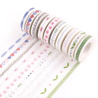 小月家 和纸胶带分割线 爱心剪刀手帐韩国贴纸可撕手绘边框隔线
