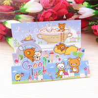 韩国创意可爱三折轻松熊祝福贺卡 儿童节贺卡 小卡片 批发价出售