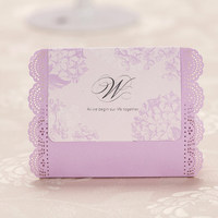 【普罗旺斯】结婚礼宴席桌伴手礼喜糖纸盒欧式紫色蕾丝边CB003