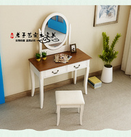 地中海实木梳妆台欧式全实木化妆台大小户型桌子卧室家具可定制