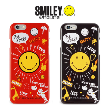 韩国SMILEY苹果8手机保护壳套 iPhone7 Plus全包卡通笑脸 硬壳5.5