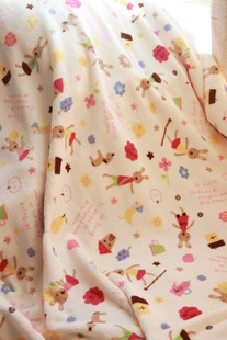 可爱砂糖兔LeSucre超柔珊瑚绒毯 床单 空调毯 儿童毯 多尺寸