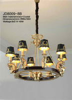 欧式奢华创意马头纯铜吊灯法式复古别墅大厅客厅餐厅卧室全铜吊灯