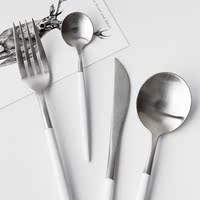 葡萄牙设计出口欧洲不锈钢牛排刀叉西餐餐具套装组 经典银白系列